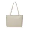 Custom Cotton Canvas Shopper Tote with Zipper - 12oz