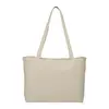 Custom Cotton Canvas Shopper Tote with Zipper - 12oz