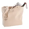 Custom Cotton Canvas Shopper Tote with Zipper - 12oz