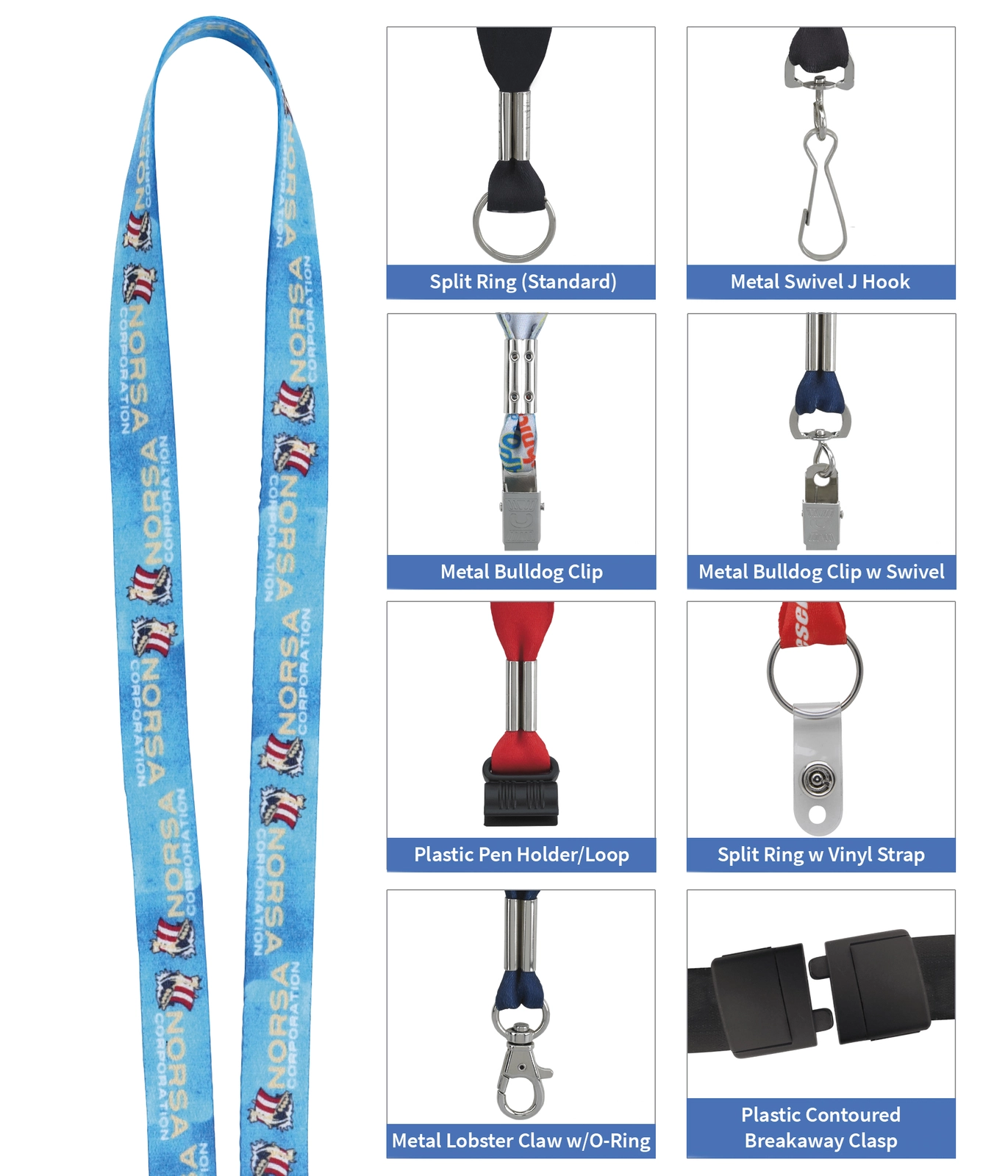 Custom 1/2" 'Fine Print' Lanyard