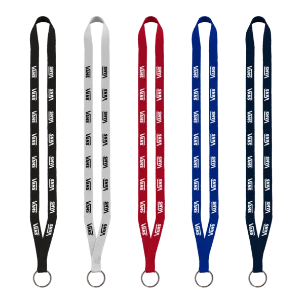 1/2" Polyester Lanyard with Sewn Metal Split-Ring