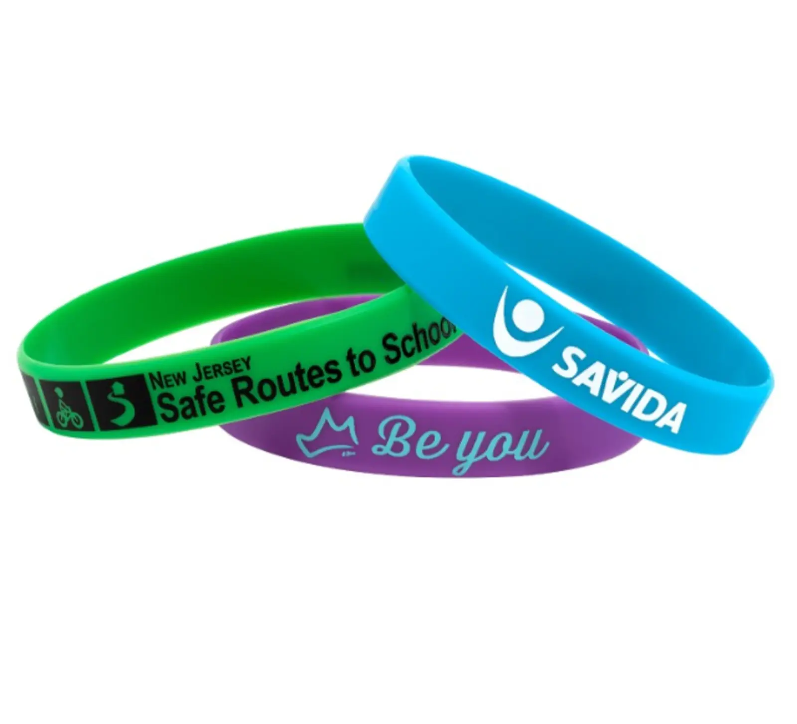 1/2" Silk-Screened Silicone Wristband
