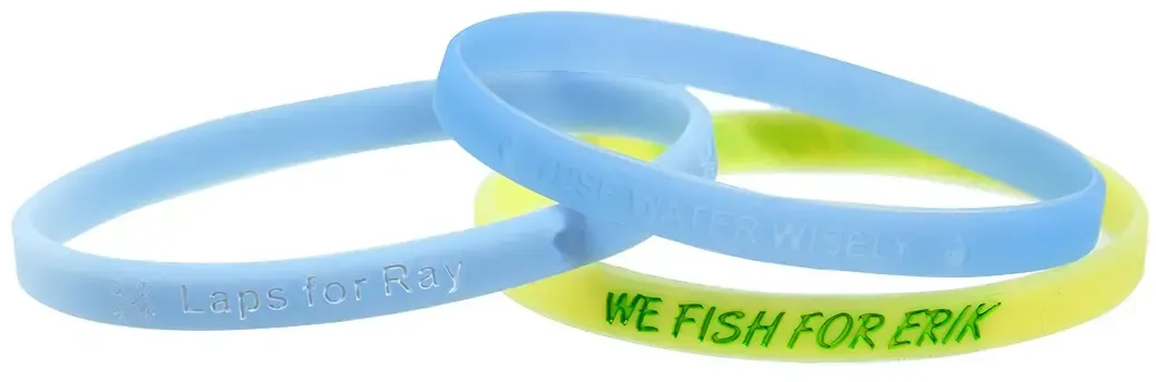 Glow-In-The-Dark Silicone Wristbands (1/4")