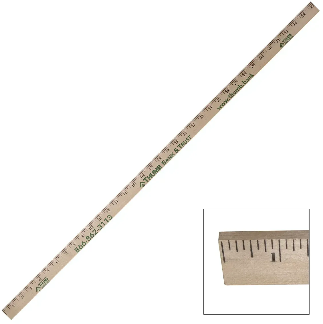 Thick Natural Yardstick - 1/4"