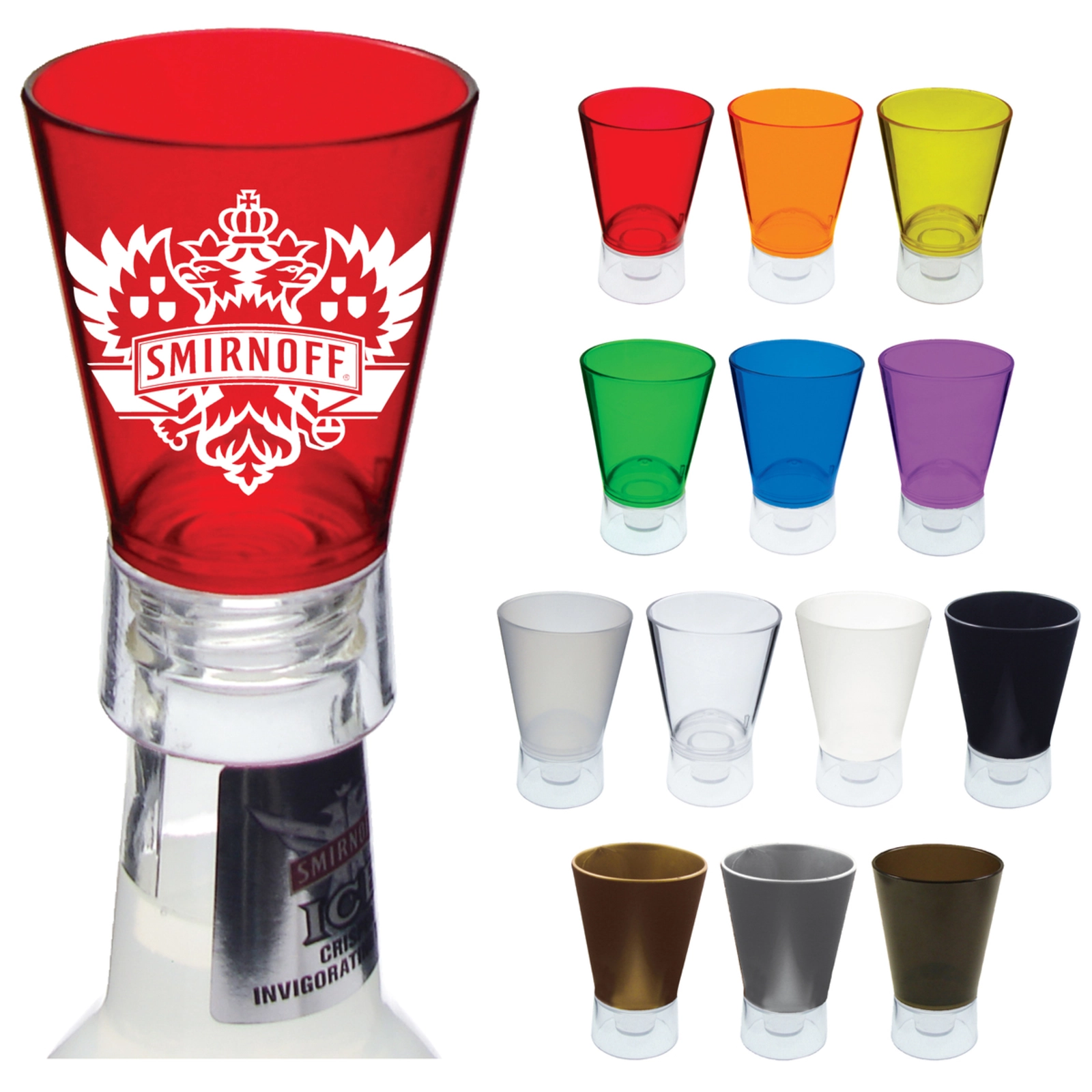 1.5 oz Plastic Bottle Top Sidecar Shot Glass