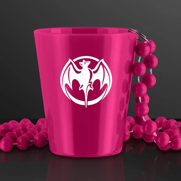 1.5 oz Shot Glasses w/ Bead Necklace (Non-Light Up)