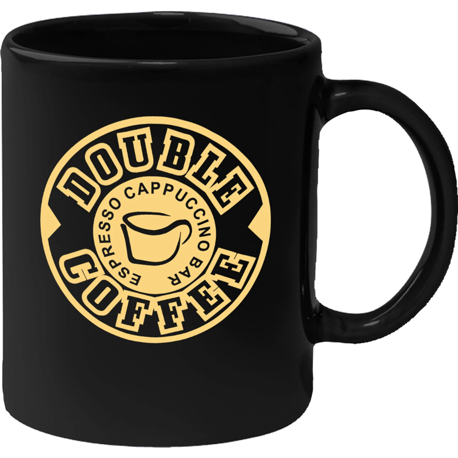 1 Color Ceramic Mug: Black