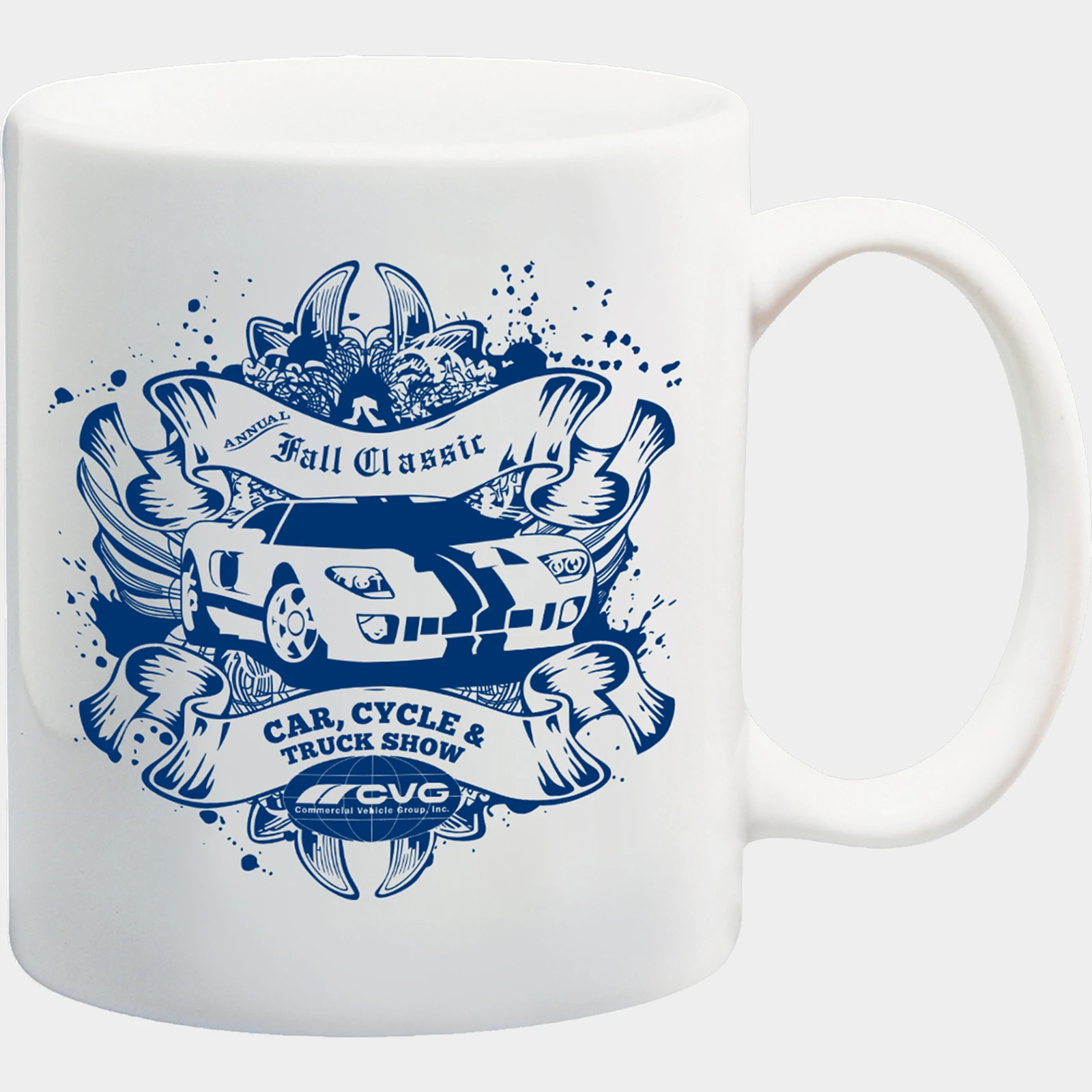 1 Color Ceramic Mug: White