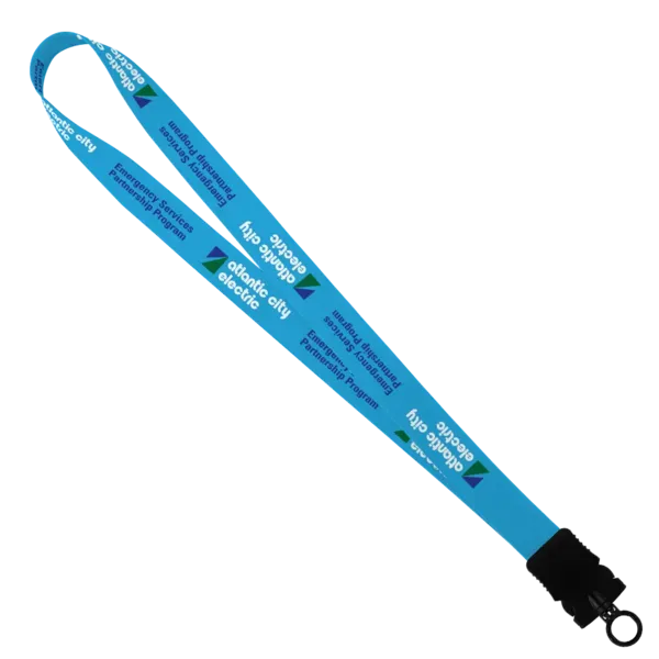 1" Dye-Sublimated Stretchy Elastic Lanyard with Plastic Snap-Buckle Release