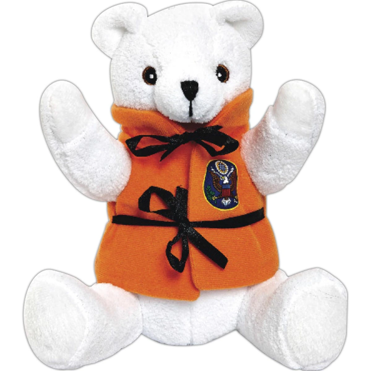 Stuffed Bear w/ Life Vest - 10"