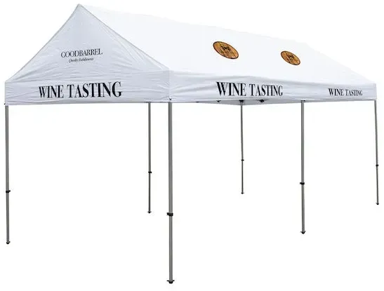 10' x 20' Premium Gable Tent Kit (Full-Color Imprint, 11 Locations)