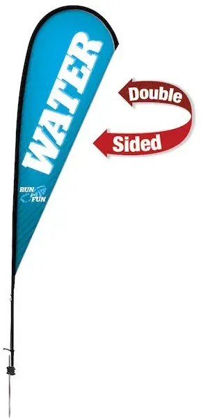 11.5' Premium Teardrop Sail Sign Kit (Double-Sided with Ground Spike)