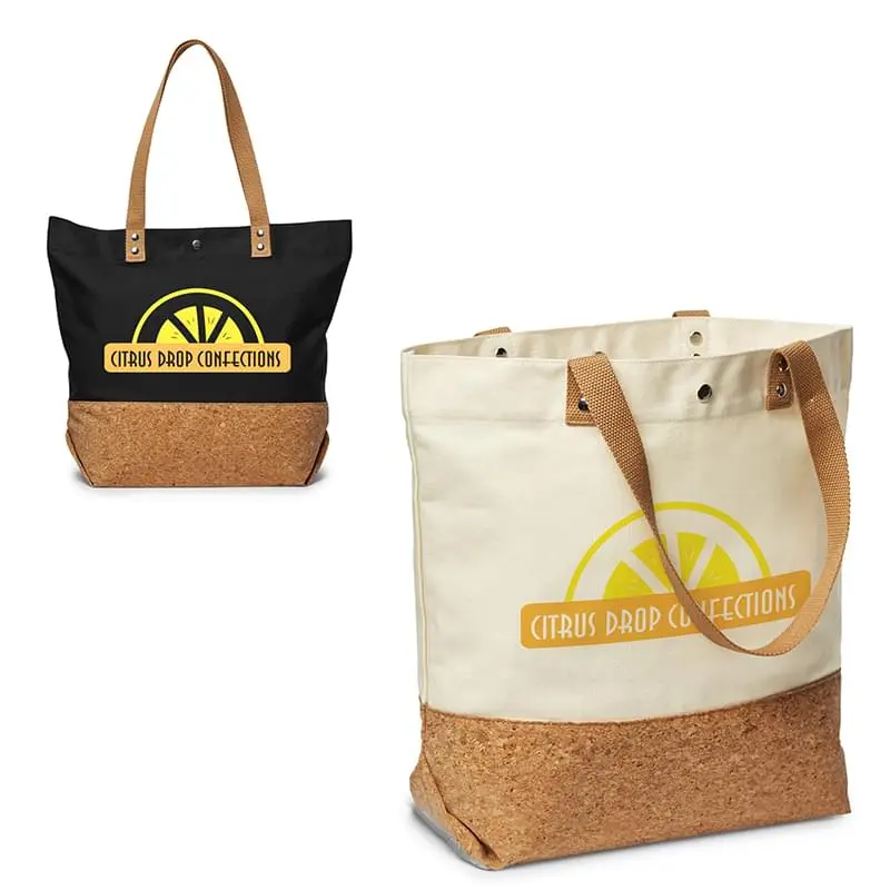 12 oz. Canvas/Cork Shopper Tote