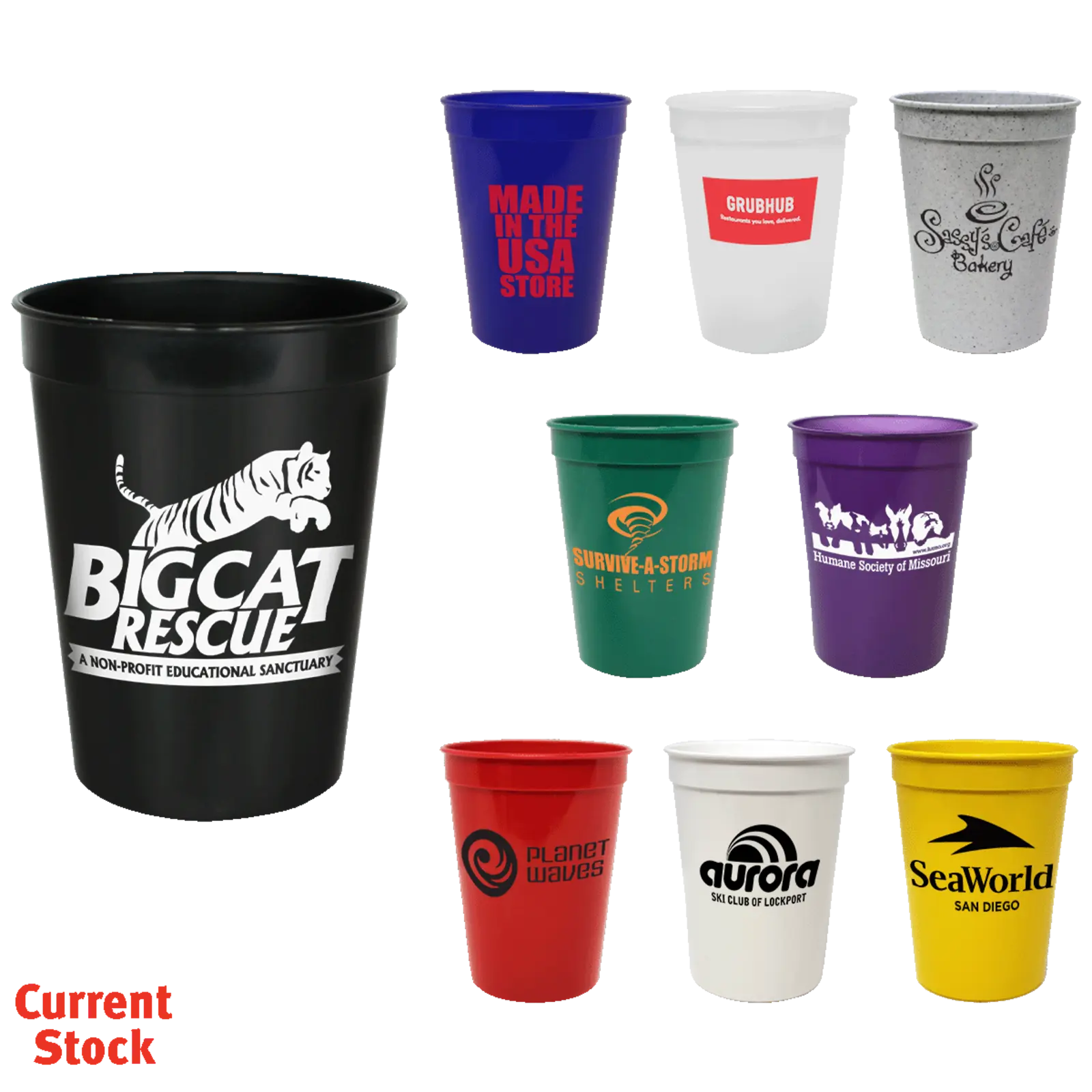 Durable 12 oz Stadium Cup with Optional Lids & BPA FREE