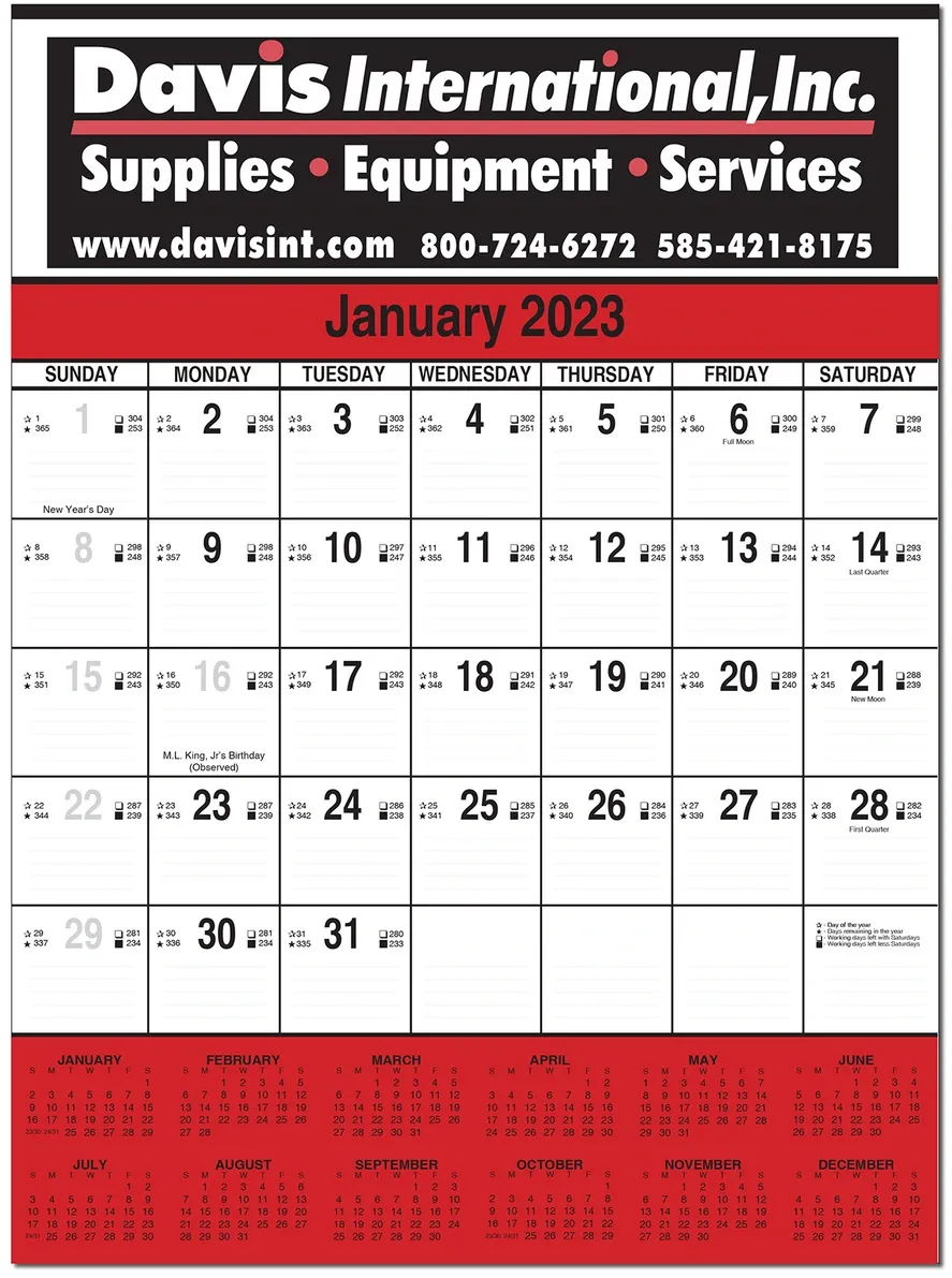 12 Sheet Contractor Wall Calendar