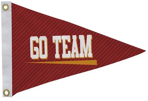 12" x 18" Nylon Pennant Flag Single-Sided