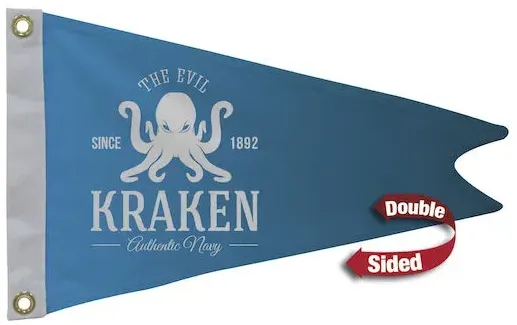 12" x 18" Polyester Burgee Flag Double-Sided