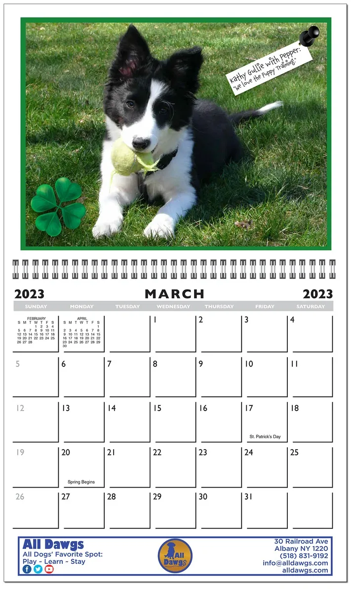 13 Custom Photo Wall Calendar (11"w x 18.5"h)