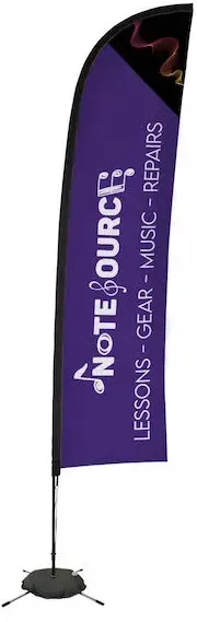 13' Elite Blade Nylon Sail Sign Kit (Single-Sided with Scissor Base)