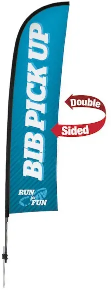 13' Premium Blade Sail Sign Kit (Double-Sided with Ground Spike)