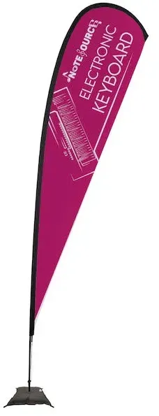 15' Elite Teardrop Nylon Sail Sign Kit (Single-Sided with Scissor Base)