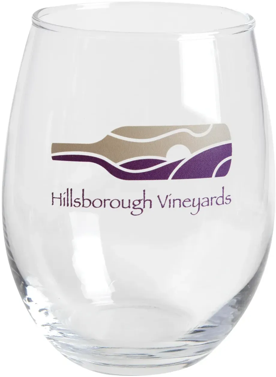 Custom Stemless Wine Glasses - 15 oz. (2 Color Imprint)