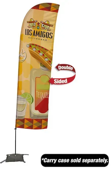 15' Value Blade Sail Sign Kit (Double-Sided with Cross Base)