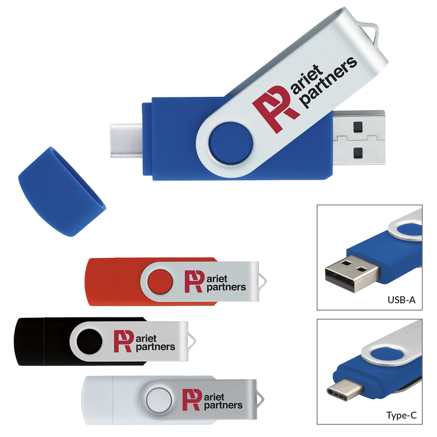 Custom 16 GB On The Go USB 2.0 Flash Drive - Type C