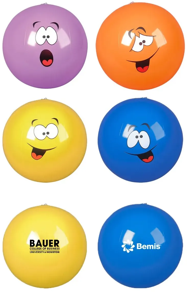 Silly Face Beach Balls - 16"