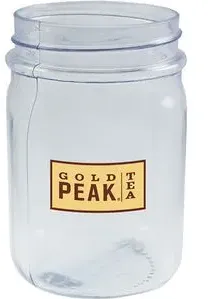 Blow-Molded PVC Plastic Square Mason Jar Mug - 16 Oz.