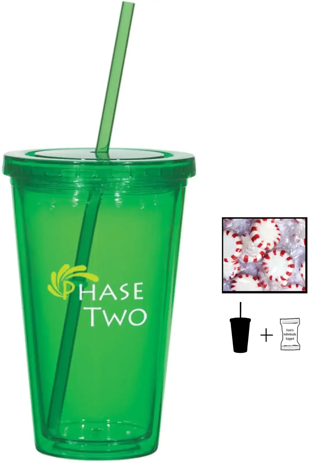 Double Wall Tumbler With Candy - 16 oz.