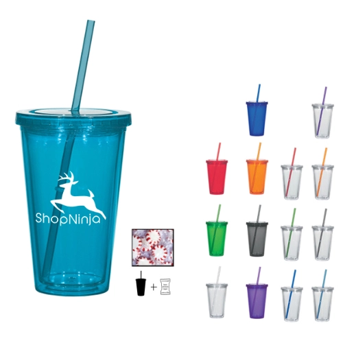 16 oz. Double Wall Tumbler With Jolly Ranchers