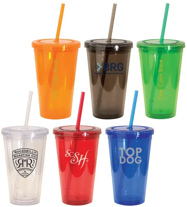 Custom Double Walled Acrylic Tumbler - 16 oz.