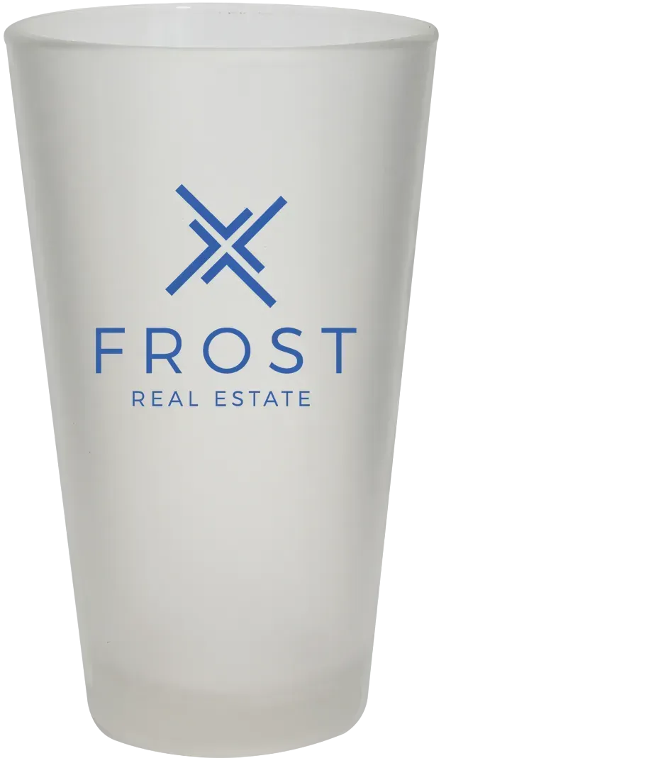 16 oz. Frosted Pint Glass - USA