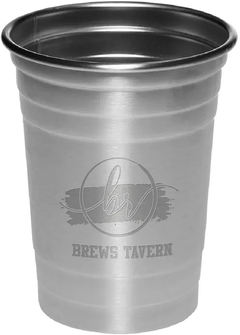 16 oz. HOP Stainless Steel Beer Cups w/  Laser Engraving