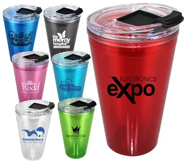 16 oz. Victory Acrylic Tumbler with Flip Top Lid