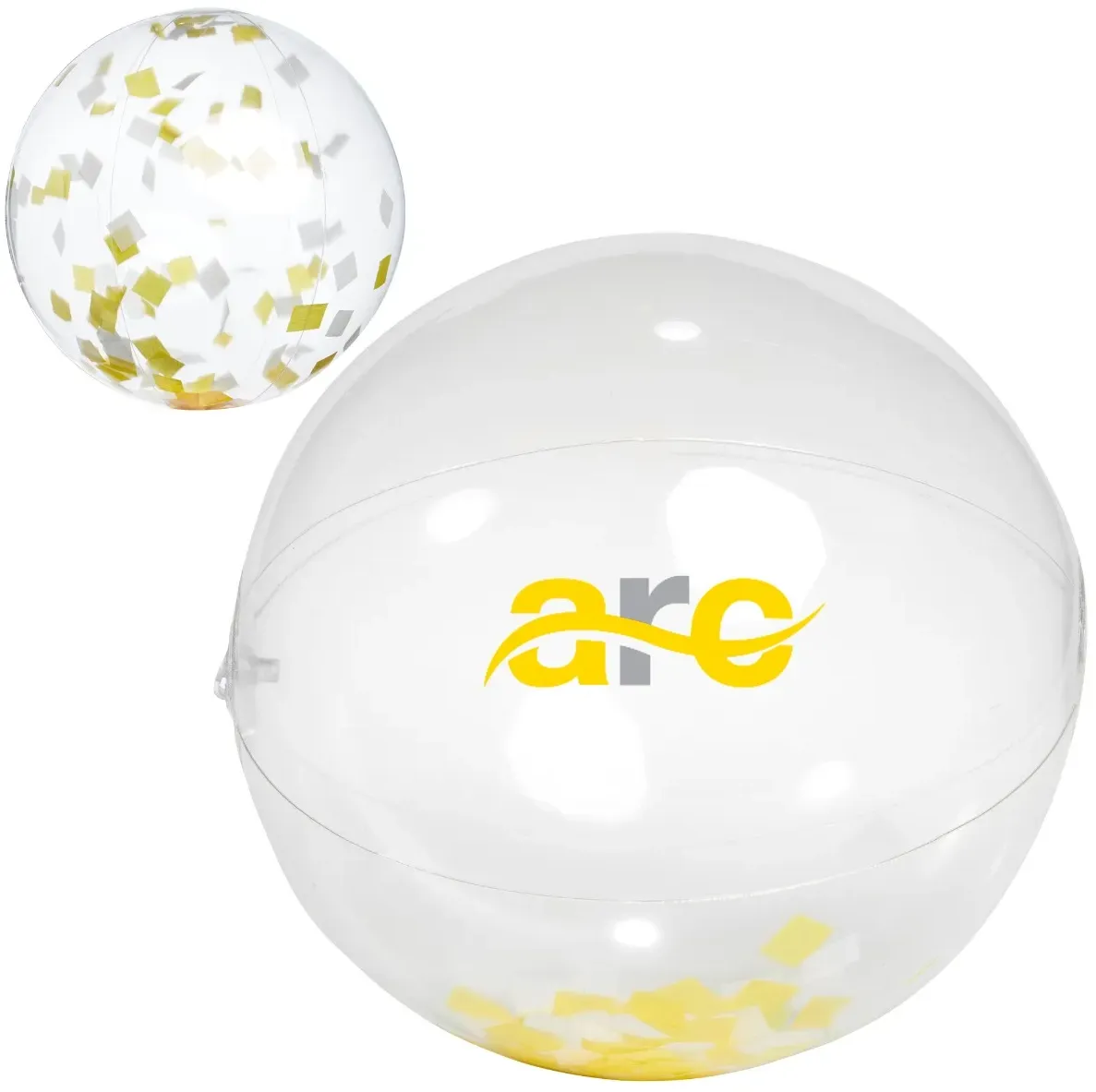 Yellow & White Confetti Beach Ball - 16"