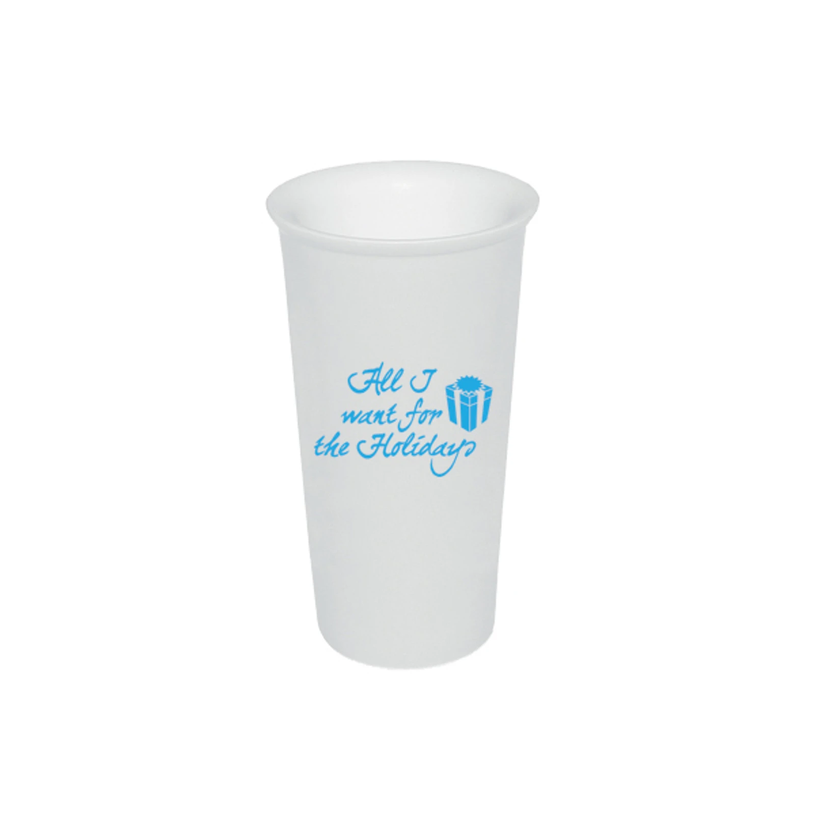 17 Fl. Oz. Mug with Silicone Lid: White mug