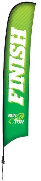 17' Premium Razor Sail Sign Kit (Single-Sided with Ground Spike)