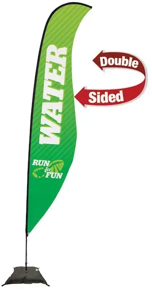 17' Premium Sabre Sail Sign Kit (Double-Sided with Scissor Base)