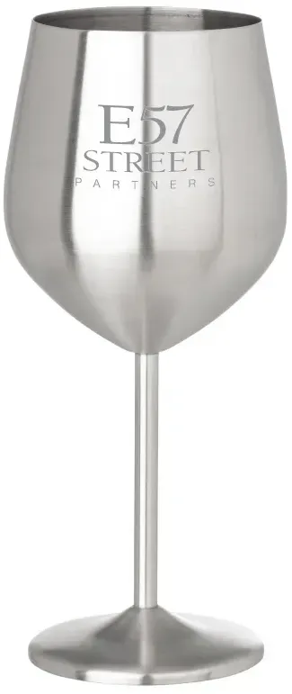 Custom Stainless Steel Stemmed Wine Glass - 18 oz.