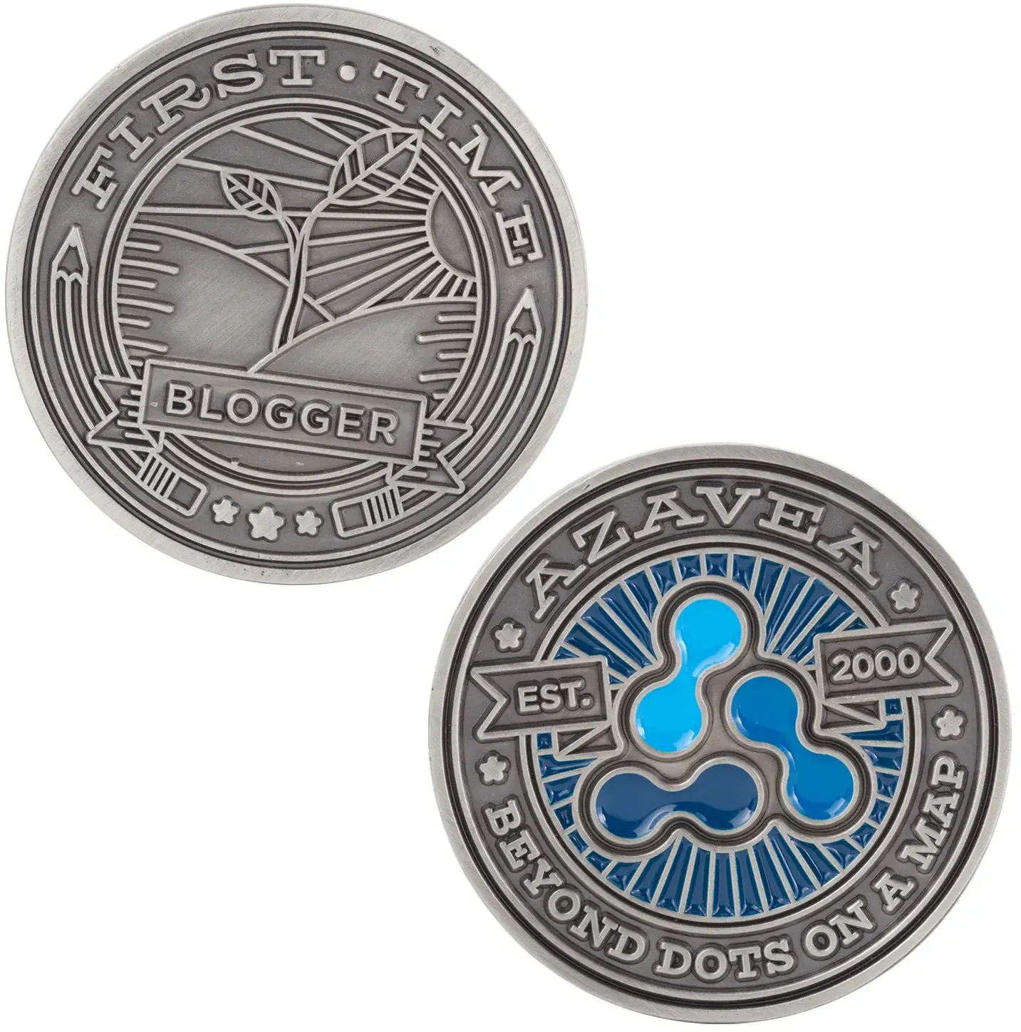 Custom Zinc Challenge Coins - 2.5" (4 Colors, 1 Side)