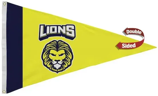 2.5' x 4' Nylon Pennant Flag Double-Sided