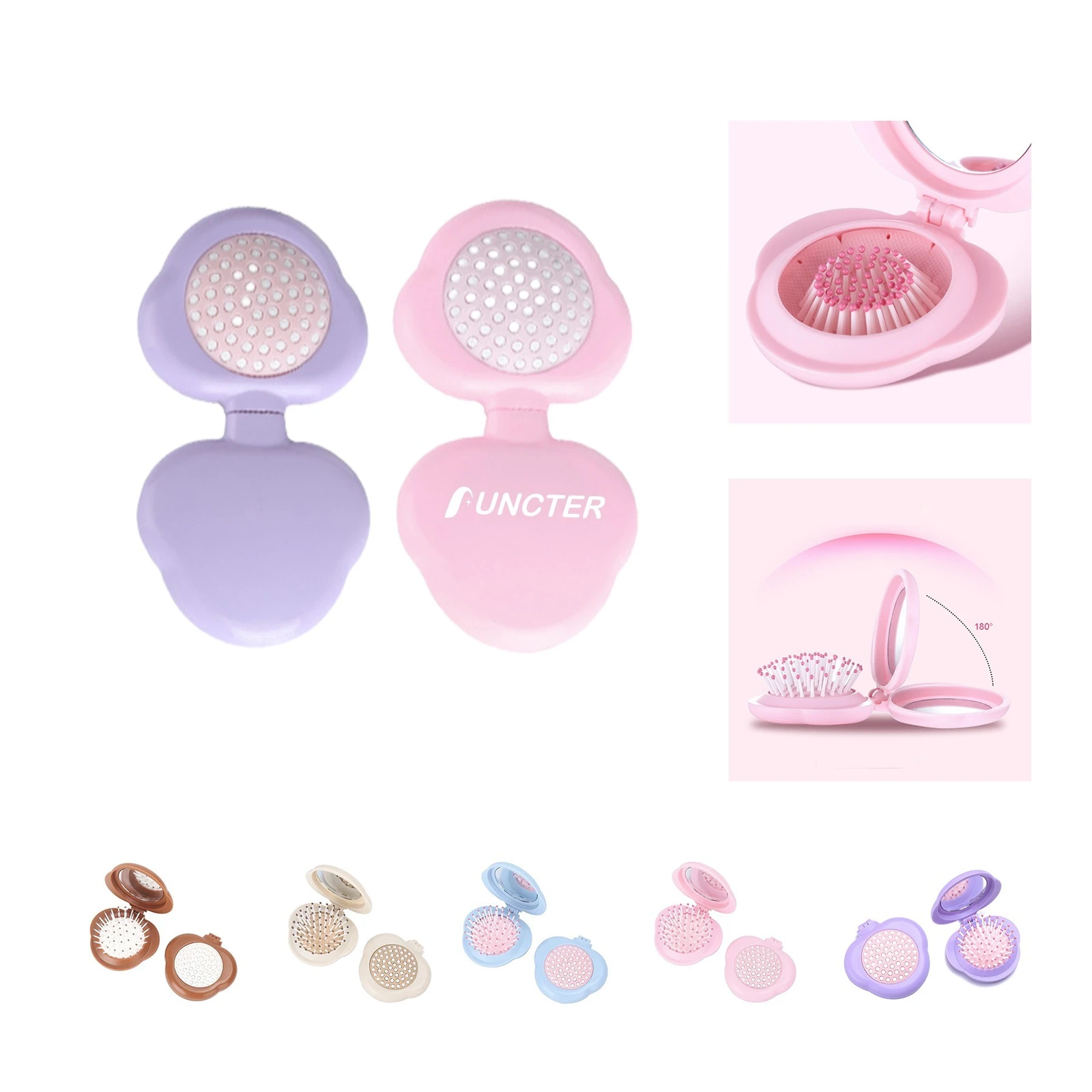 2-in-1 Cloud Shape Mirror Airbag Massage Comb