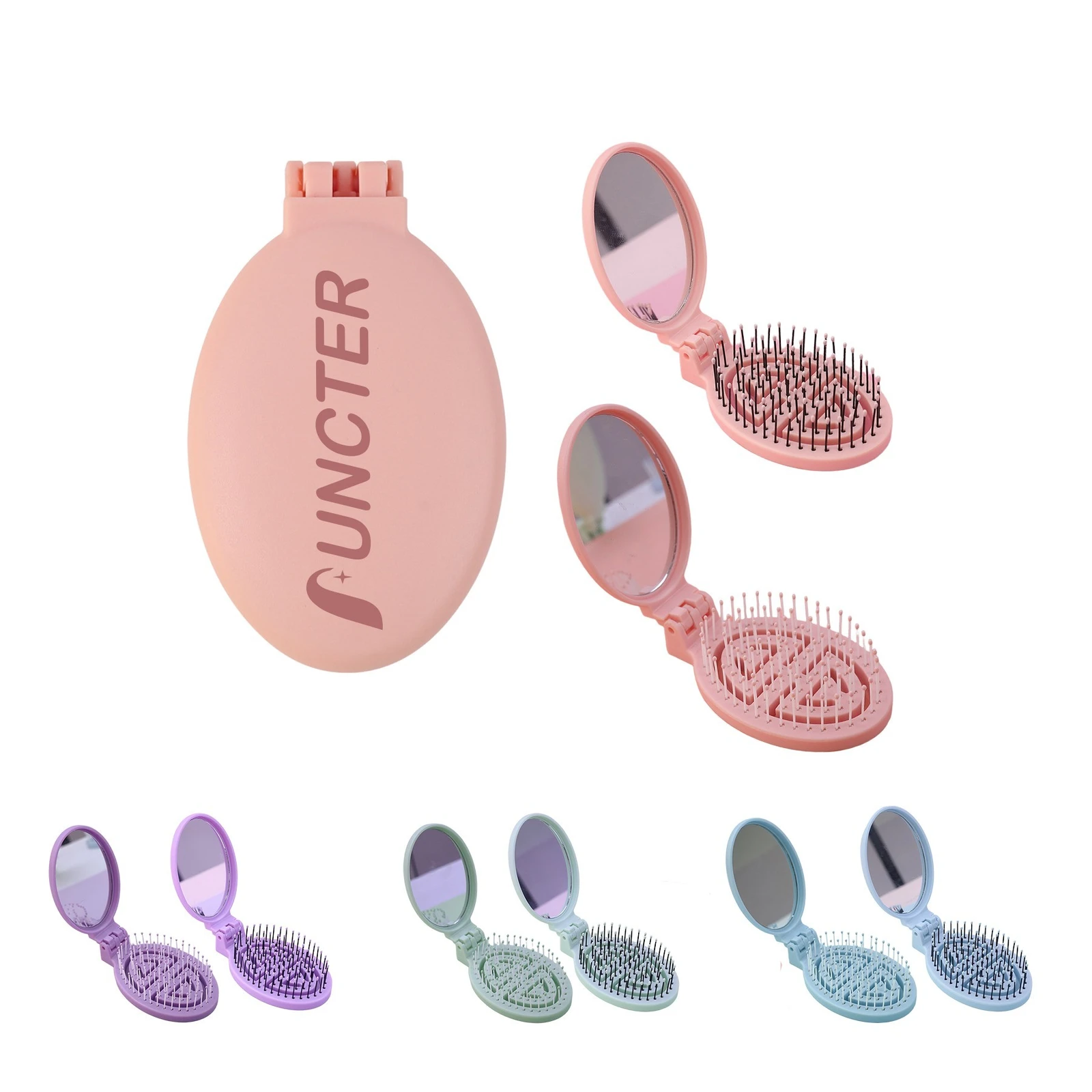 2 in 1 Foldable Hollow Mirror Comb