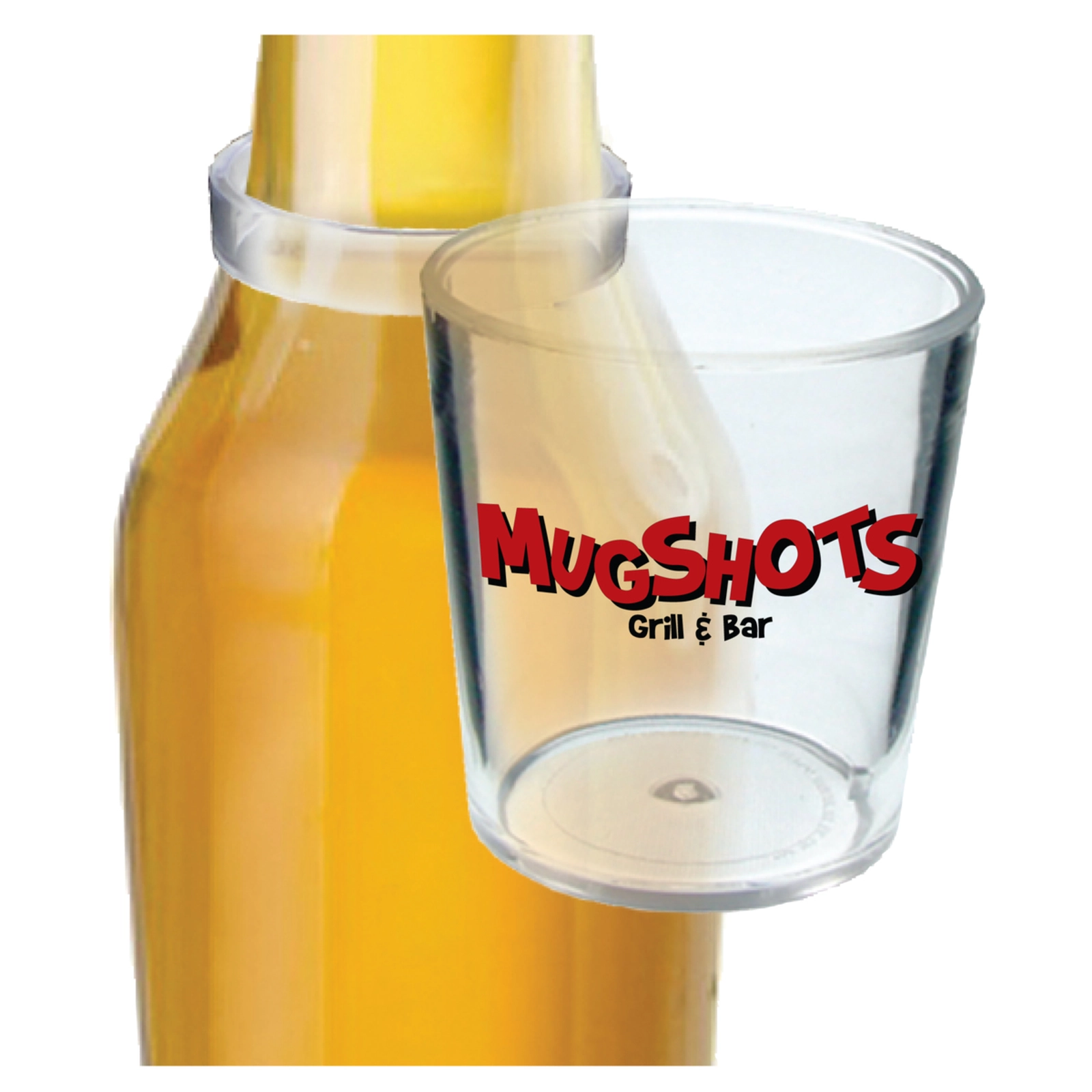 2 oz. Plastic Bottle Neck Sidecar Shot Glass