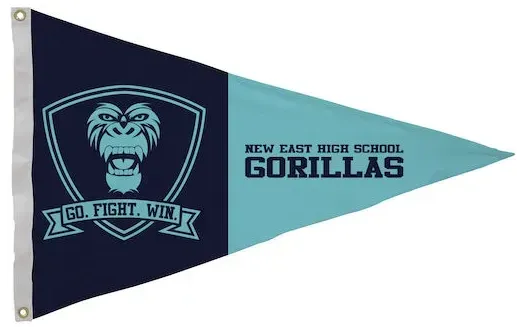 2' x 3' Nylon Pennant Flag Single-Sided