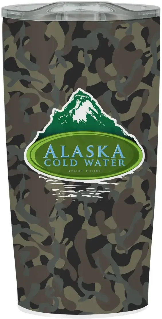 Full Color Marshland Camo Himalayan Tumbler - 20 Oz.