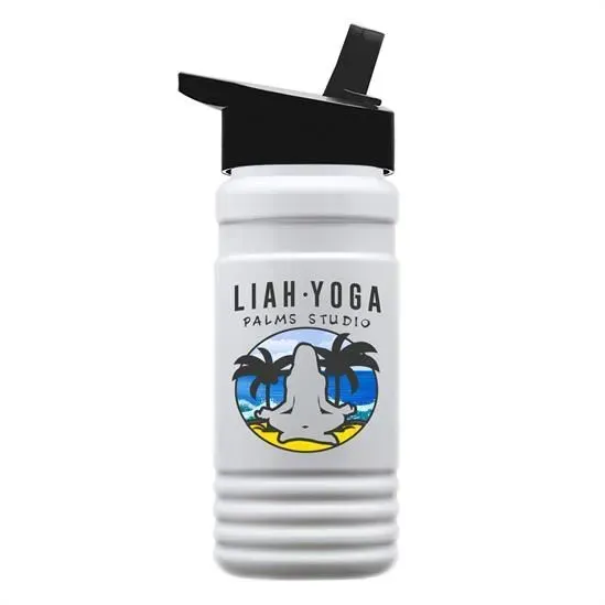 EcoFlip 20oz RPET Bottle with Digital-Print Flip Straw Lid