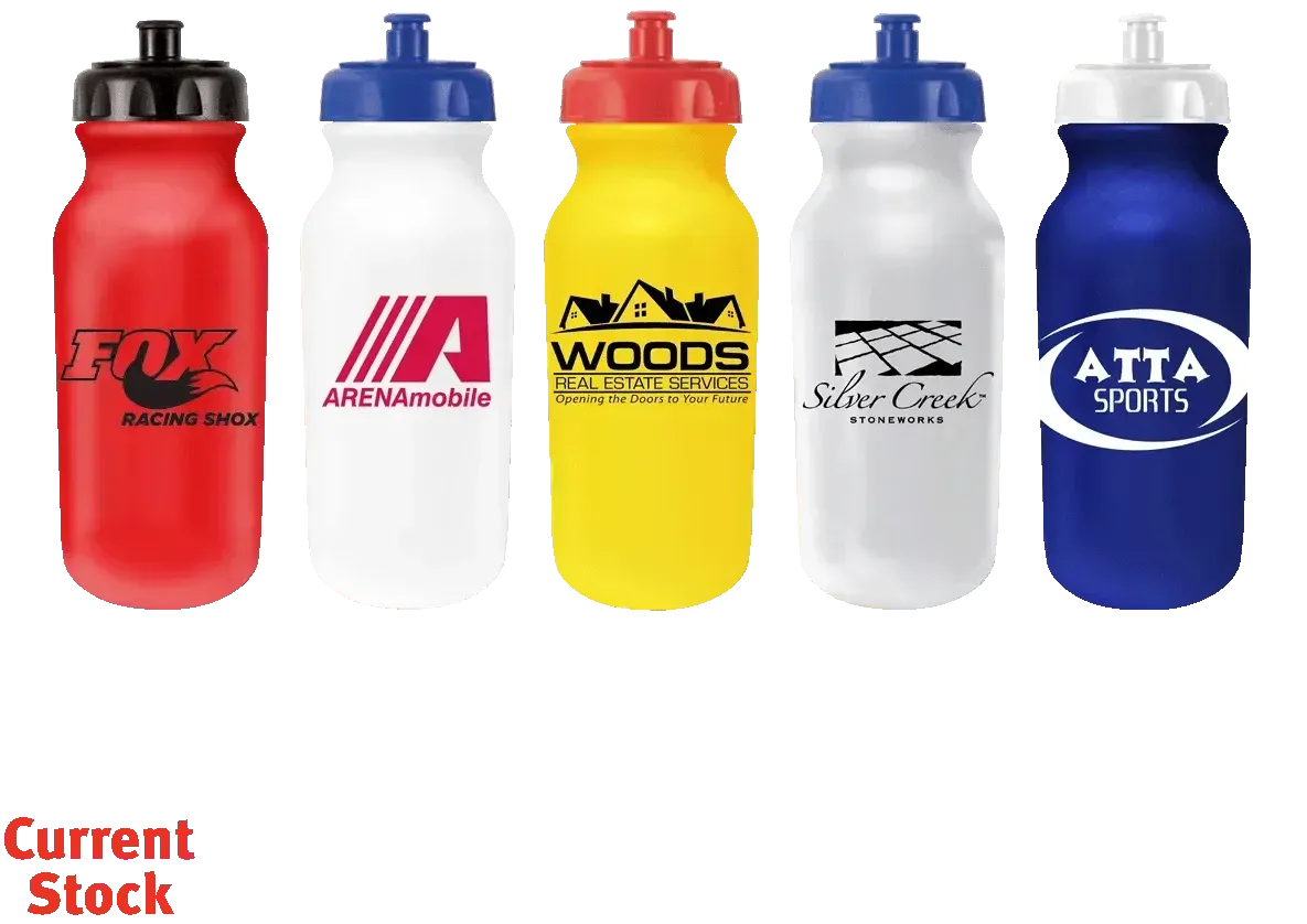 20oz Personalized Squeezable Cycle Bottle with Customizable Push 'n Pull Cap